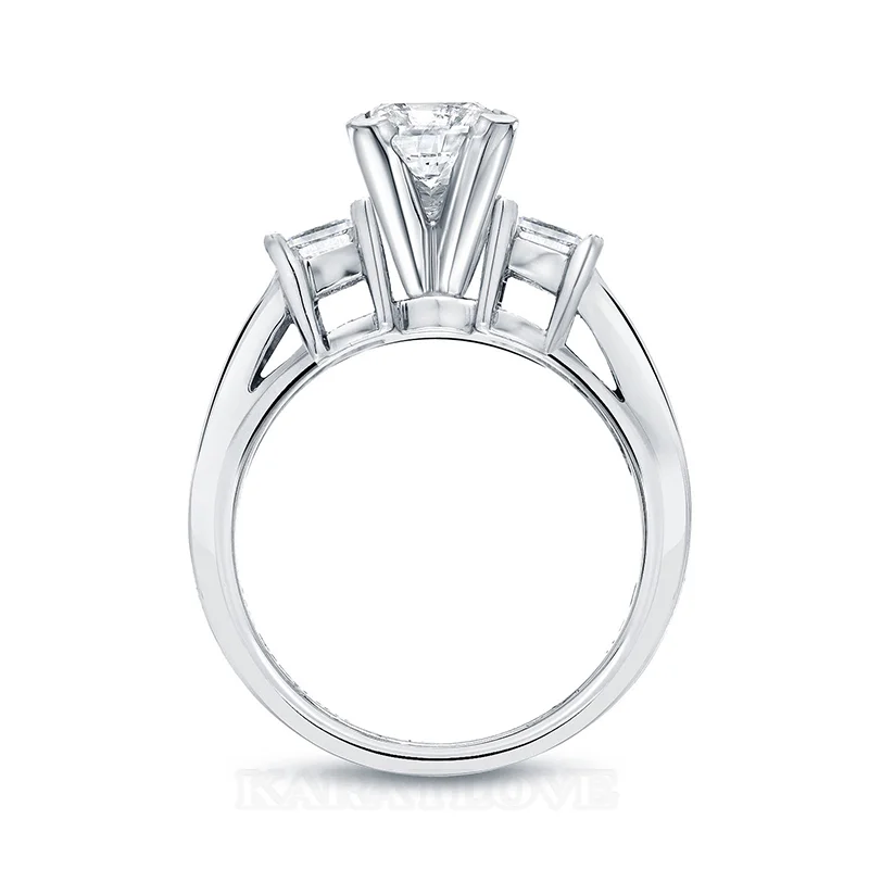 Princess Cut Diamond White 3-Piece Bridal Sets in Sterling Silver