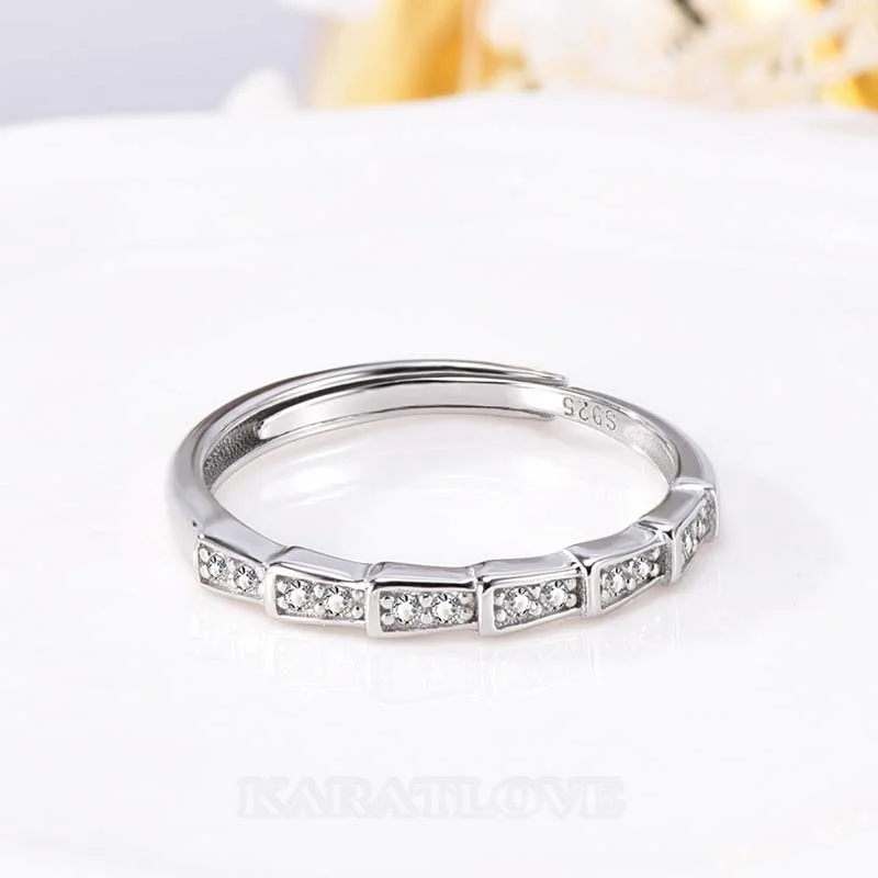 Round Diamond White Sterling Silver Couple Rings