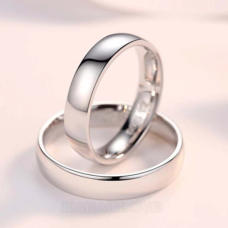 Simple Sterling Silver Couple Rings