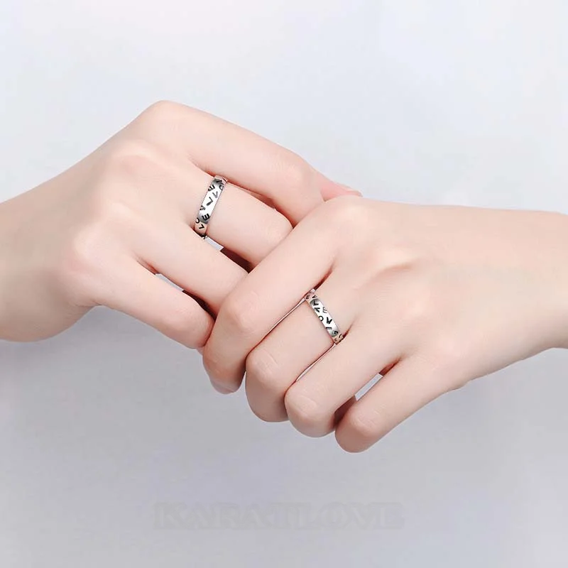 Love Sterling Silver Couple Rings
