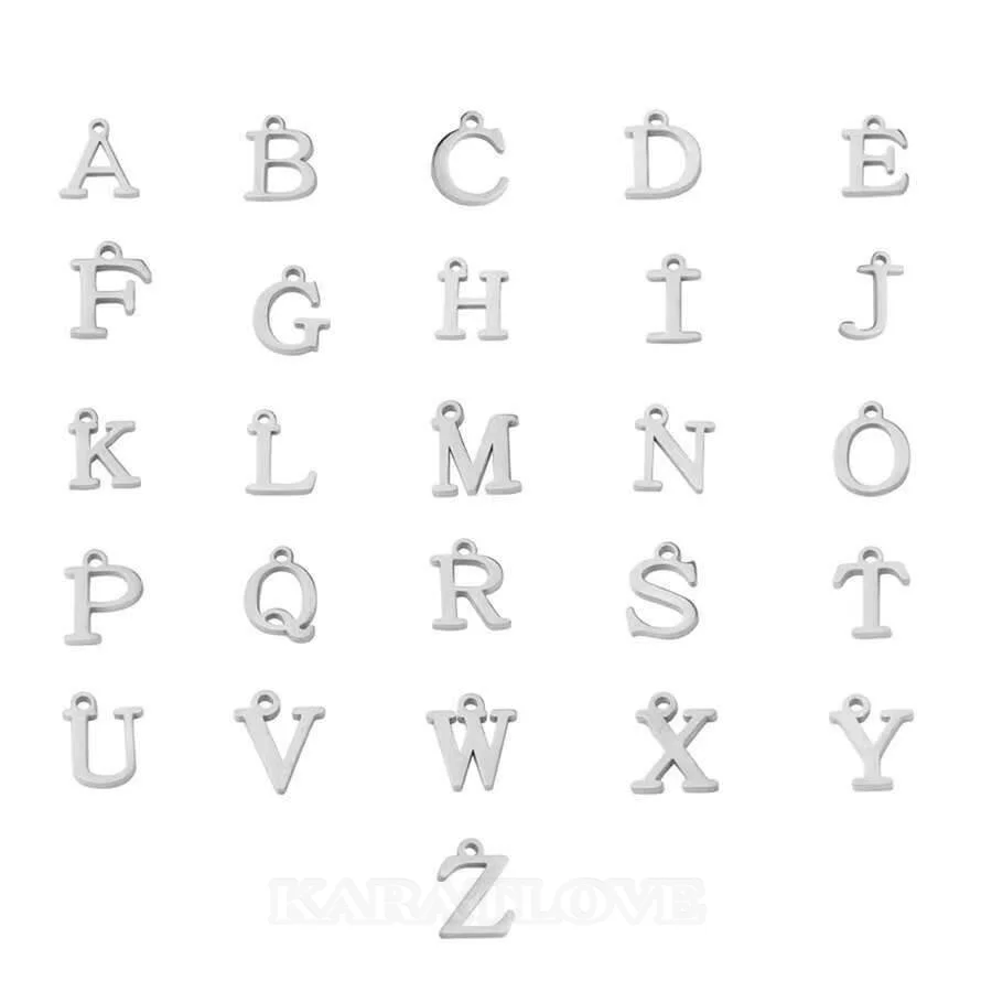 18inch/45mm Letter Initial Buckle Design Pendant Necklace