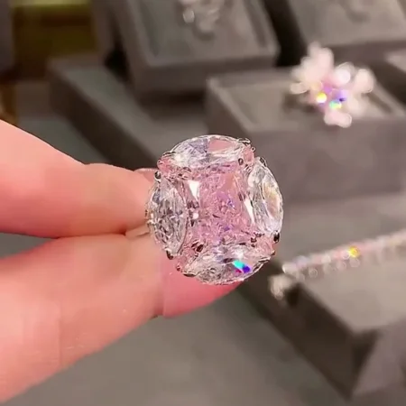 Radiant Cut Fancy Pink Art...