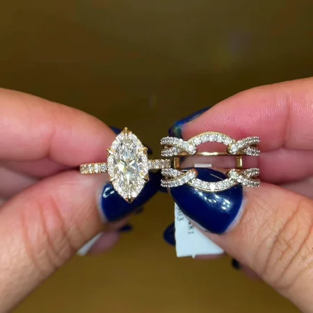 Marquise Cut Diamond White...