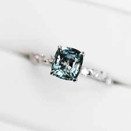 Radiant Cut Aquamarine Blue...