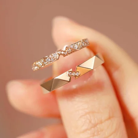 Round Diamond White Sterling Silver Couple Rings