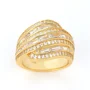 Baguette Cut Diamond White Yellow Gold Sterling Silver Art Deco Band Ring