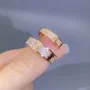 Round Cut Diamond White Rose Gold Couple Rings in 925 Sterling Silver