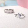 Heart Cut Diamond White 925 Sterling Silver Wedding Couple Rings