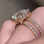Radiant Cut Diamond White Hidden Halo 925 Sterling Silver Yellow Gold Engagement Ring