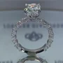 Diamond White Radiant Cut Engagement Ring in 925 Sterling Silver