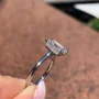 Diamond White Radiant Cut Classic Engagement Ring in 925 Sterling Silver