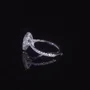 Pear Cut Diamond White 925 Sterling Silver Halo Engagement Ring