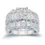 Princess Cut Diamond White 3-Piece Bridal Sets in Sterling Silver