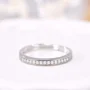 Round Diamond White Sterling Silver Couple Rings