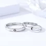 Sun and Moon Sterling Silver Couple Rings