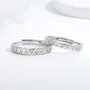 Round Diamond White Sterling Silver Couple Rings