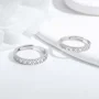Round Diamond White Sterling Silver Couple Rings
