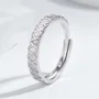 Round Diamond White Sterling Silver Couple Rings