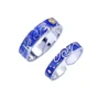 Starry Sky Sterling Silver Blue Couple Rings