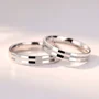 Shining Sterling Silver Couple Rings