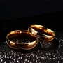 Round Diamond White Yellow Gold Titanium Couple Rings