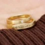 My Heart Will Go On Round Diamond White Sterling Silver Couple Rings
