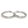 My Heart Will Go On Round Diamond White Sterling Silver Couple Rings