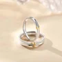 Yellow Gold Tie Sterling Silver Couple Rings