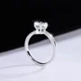 Round Cut Moissanite Diamond White 925 Sterling Silver Classic Engagement Ring