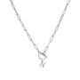 18inch/45mm Letter Initial Buckle Design Pendant Necklace